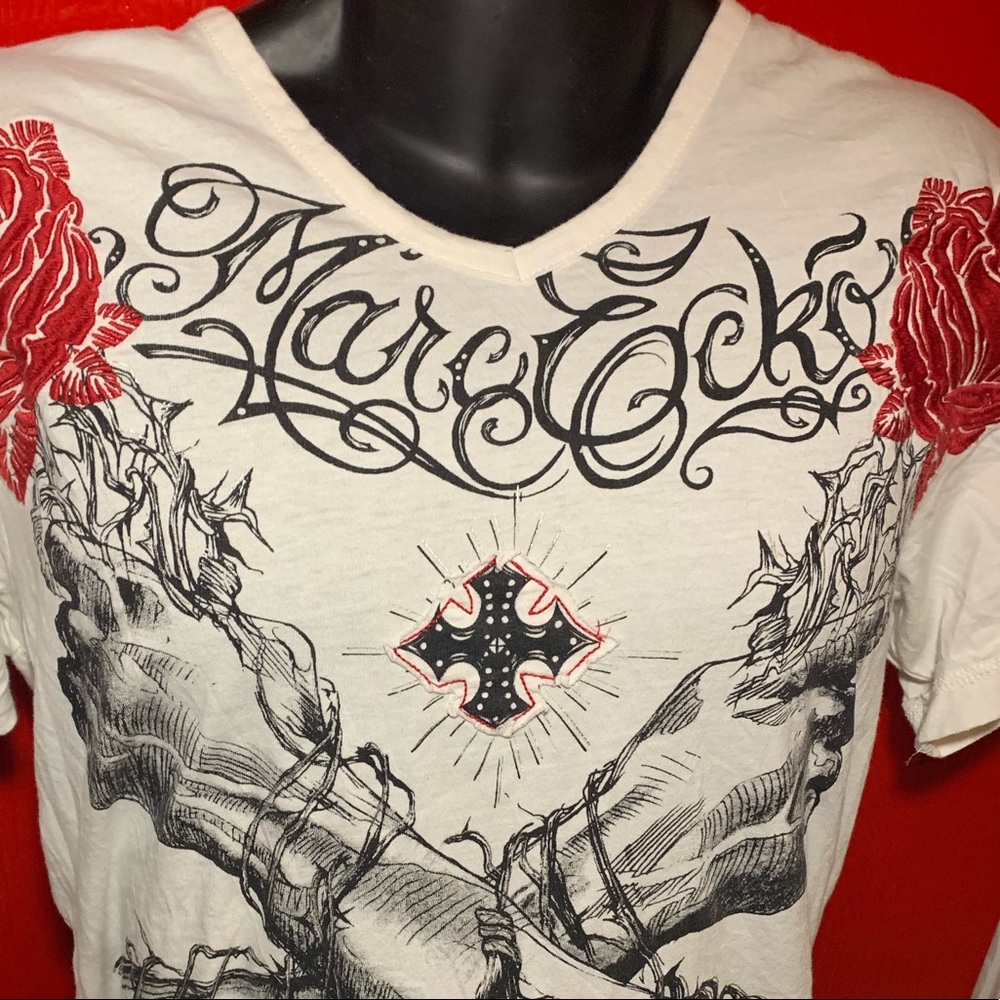 Marc Ecko Cut & Sew Size S Roses Cross